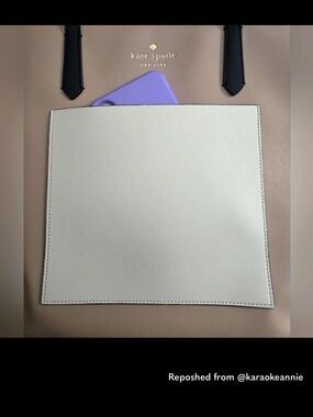 kate spade beige, white & black tote with matching cardholder